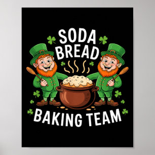 Affiche Équipe de cuisson de pain de soda drôle Équipe de 