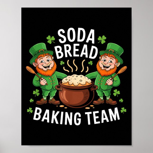 Affiche Équipe de cuisson de pain de soda drôle Équipe de  (Devant)