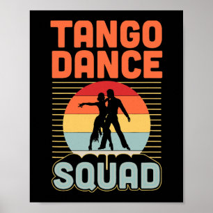 Affiche Équipe de danse du tango correspondant École de da
