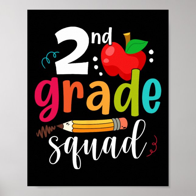 Affiche Équipe de deuxième année amusant Ck à l'école 2e a (Devant)