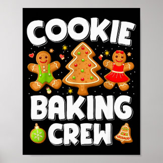 Affiche Équipe de fabrication de biscuits de Noël Gingerbr