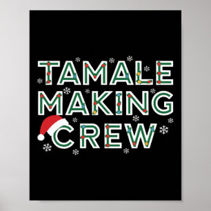Affiche Équipe de fabrication de tamales de Noël Nourritur