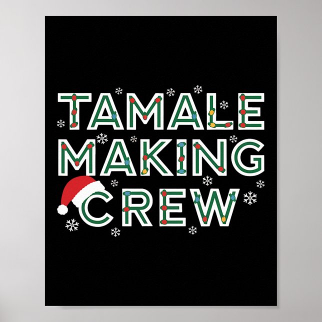 Affiche Équipe de fabrication de tamales de Noël Nourritur (Devant)