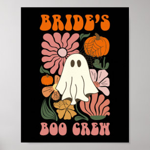 Affiche Équipe de fantôme floral de la mariée Halloween En