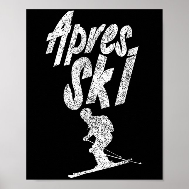 Affiche Équipe de fête Après Ski Crew Skiing Bière Skieur  (Devant)