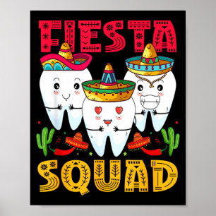Affiche Équipe de fête Cinco De Mayo Dentaire Fête mexicai