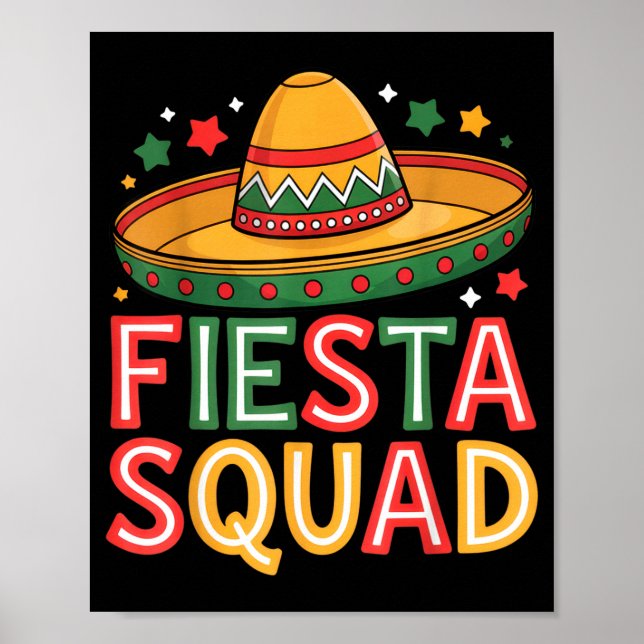 Affiche Équipe de fiesta cinco de mayo musique latine fun  (Devant)