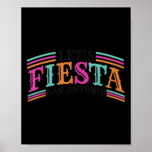 Affiche Équipe de Fiesta San Antonio Texas Cinco De Mayo L