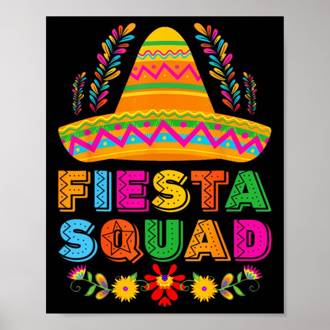 Affiche Équipe de Fiesta Tacos Parti mexicain Fiesta Squad (Devant)