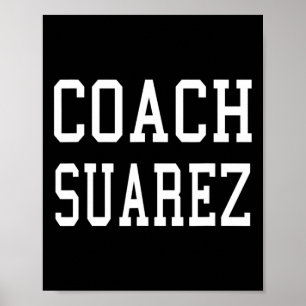 Affiche Équipe de football de baseball sur mesure Coach Su
