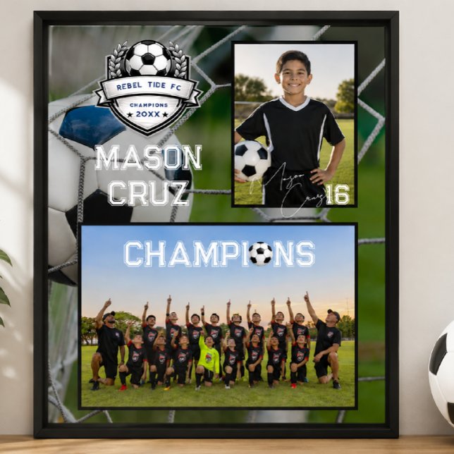 Affiche Équipe de football | Photo Memory Mate (Créateur téléchargé)