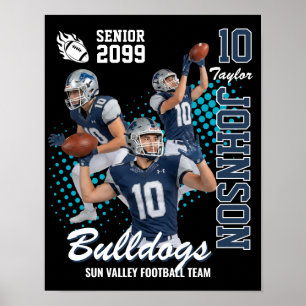 Affiche Équipe de football Photo personnalisée Senior Nigh