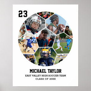 Affiche Équipe de football Senior Graduation Sports Photo