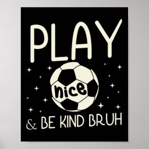Affiche Équipe de footballeurs garçons anti-intimidation s