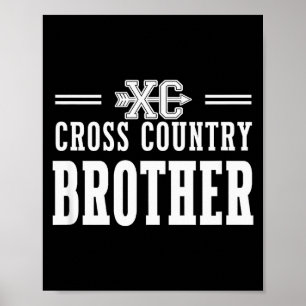 Affiche Équipe de frères fiers de cross-country Amour Srit