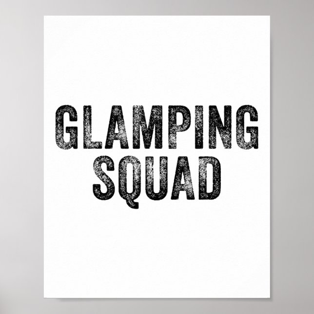 Affiche Équipe de glamping drôle de voyage de camping en f (Devant)