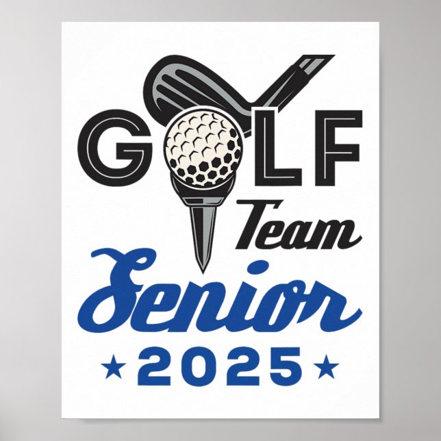 Affiche Équipe De Golf Senior 2025 Graduation Night Cl De  (Devant)