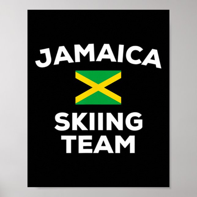 Affiche Équipe de Jamaïque de ski Drapeau jamaïcain (Devant)