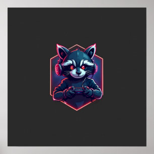 Affiche Équipe de jeu Raccoon