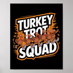 Affiche Équipe de jogging de la dinde de Thanksgiving Dind
