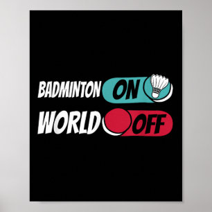 Affiche Équipe de joueur de badminton navette badminton su