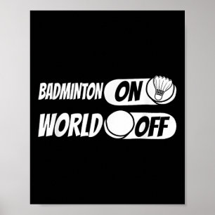 Affiche Équipe De Joueur De Navette - Racquet Badminton Su