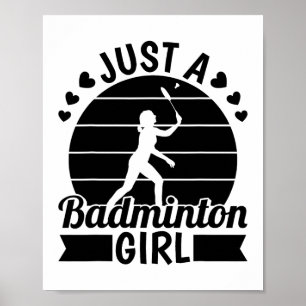 Affiche Équipe De Joueurs De Badminton - Navette Juste Un