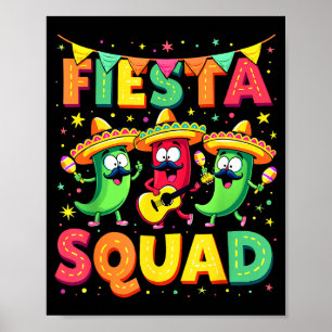 Affiche Équipe de la fête Cinco De Mayo Piments Mexicains