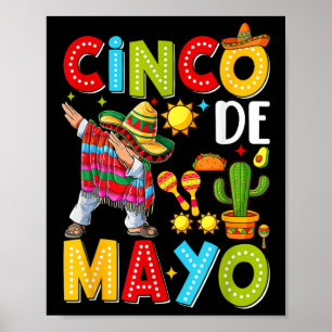 Affiche Équipe de la fête mexicaine Cinco De Mayo 5 De May