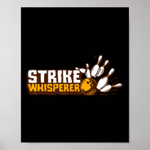 Affiche Équipe de la Ligue de Bowler Funny de Whisperer
