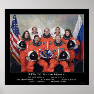 Affiche Équipe de la mission de navette STS-101 - 2000