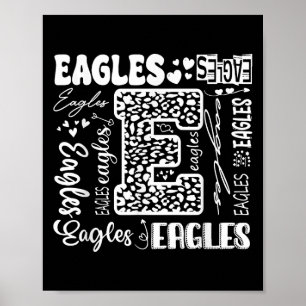 Affiche Équipe De L'École Heart Eagles Alges Pour Hommes F