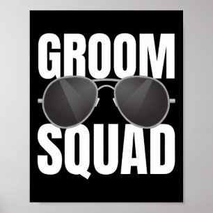 Affiche Équipe de l'équipe de la salle de jeu Groomsmen Éq
