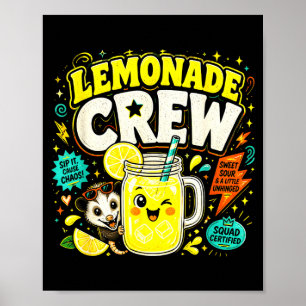 Affiche Équipe de limonade drôle enfants mignons stand de 