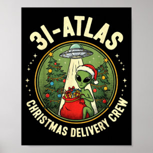 Affiche Équipe de livraison de Noël 3i_atlas Alien Père No