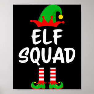 Affiche Équipe de lutins tenue de Noël assortie pour la fa