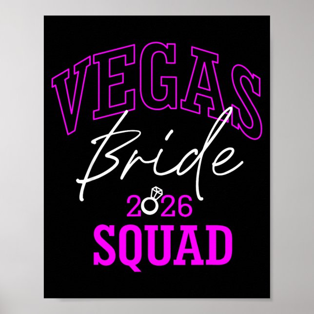 Affiche Équipe de mariée de Vegas 2026 mariée à Vegas (Devant)