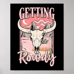 Affiche Équipe de mariée qui s'amuse Cowgirl occidentale B