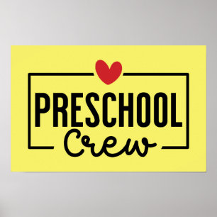 Affiche Équipe de maternelle Équipe de préscolaire
