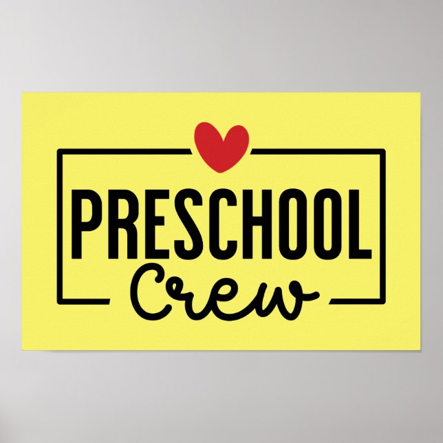 Affiche Équipe de maternelle Équipe de préscolaire (Devant)