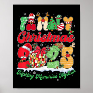 Affiche Équipe de Noël 2025 Père Noël Elf Squad Matchin