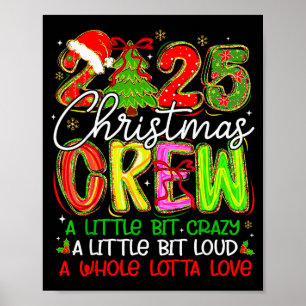 Affiche Équipe de Noël 2025 Un peu folle bruyante Pyjama