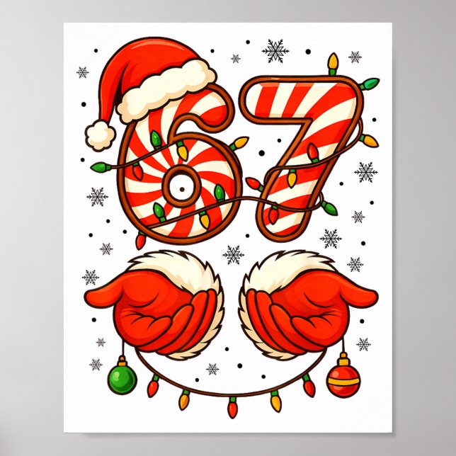 Affiche Équipe de Noël 6-7 Drôle 67 Six Sept Mème Xmas 6 (Devant)