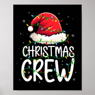 Affiche Équipe de Noël Joyeux Famille Correspondant Pyjama