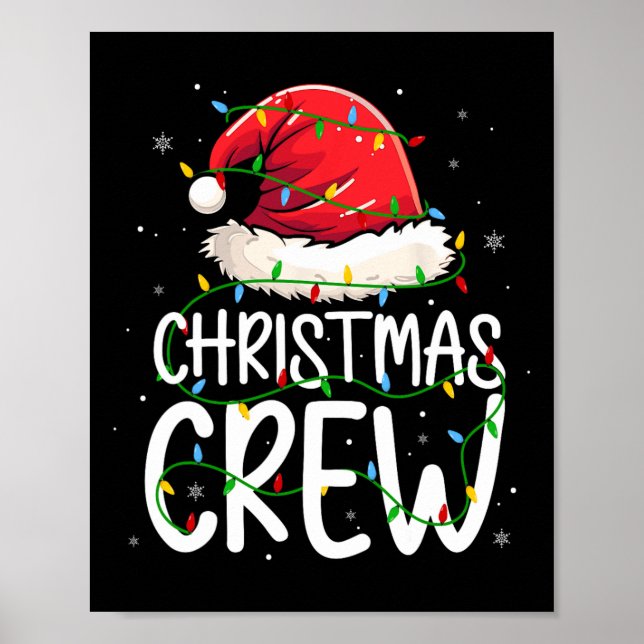 Affiche Équipe de Noël Joyeux Famille Correspondant Pyjama (Devant)