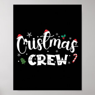 Affiche Équipe de Noël Père Noël Famille Groupe de jumelag