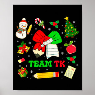 Affiche Équipe de nœud coquette Tk Noël transitionnel Kind