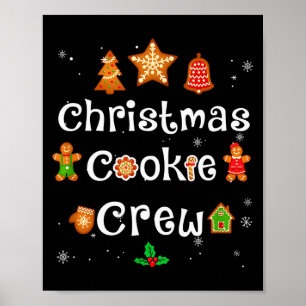 Affiche Équipe de pâtisserie de Noël des boulangers Équipe