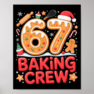 Affiche Équipe de pâtisserie Noël 67 Mème drôle de pain d'