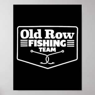 Affiche Équipe de pêche à l'ancienne rangée drôle pour hom